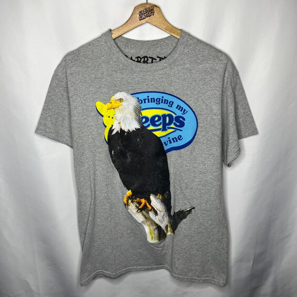 Asspizza Austin Babbitt 2024 Peeps Bald Eagle Revived Tee Grey M